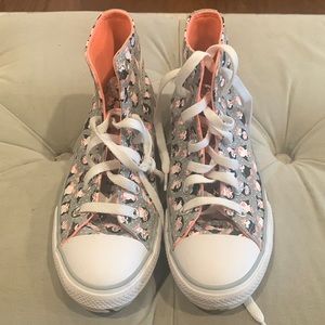High top converse penguin shoes.  Size 3